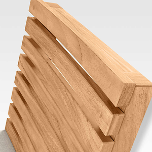 Teak Outdoor Dining Chair with <b>Slatted</b> Design - Product Image 5