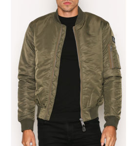 Veste d'hiver décontractée pour homme sur mesure Coupe-vent Vintage Baseball Bomber Col montant Logo avant Mode Taille 4XL - Product Image 1