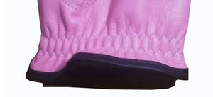 Guante de golf suave de cuero Cabretta mano izquierda derecha con rayas de color rosa en la muñeca Impresión logotipo personalizado con material de piel de oveja - Product Image 6