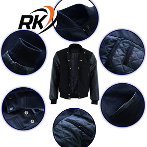 Veste d'homme Varsity Jacket Impression personnalisée à manches longues Veste de baseball pour homme Séchage rapide Respirant Hommes Unie Varsity vierge - Product Image 6