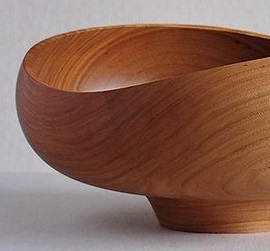 Bol décoratif en bois brun naturel fait à la main Design de luxe écologique pour les collations de fruits de mariage Passe au lave-vaisselle - Product Image 3