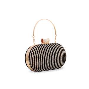 Pochette de mariée noire P15059 couvre-chef de mariage élégant - Product Image 2