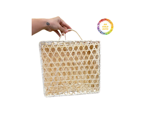 Meilleure offre sur le panier de rangement en bambou pour la décoration de la maison de vacances et les cadeaux Tet faits à la main au Vietnam - Product Image 1