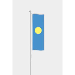Digital-Printed Vertical Outdoor Palau <b>Flag</b> with Aluminum <b>Pole</b> - Product Image 1