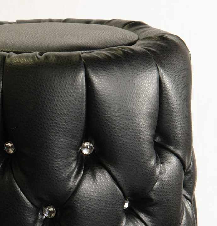 Button Tufted Half Circle Waiting Bench for Commercial Spaces