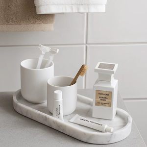 Bandejas de Baño de Mármol Resistentes al Agua, MOQ Bajo de 100 Unidades, Fabricante, Personalizadas, para Artículos de Tocador, Descuentos por Volumen, Decoración Ecológica de Piedra - Product Image 3