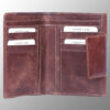 Carteras de cuero unisex con relieve personalizado con ranuras para tarjetas de crédito y billetes monedero con cierre de bucle para hombre - Product Image 2