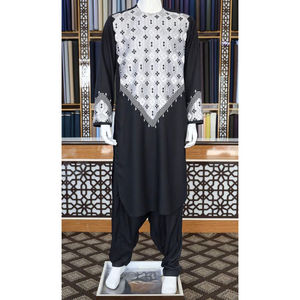 SHALWAR KAMEEZ POUR HOMMES MEILLEURES VENTES EN COULEUR VERT FONCÉ EN VENTE EN GROS ET DIRECTEMENT DE L'USINE ROBE AFGHANE FANTAISIE POUR HOMMES NOUVEAU DERNIER MODÈLE - Product Image 3