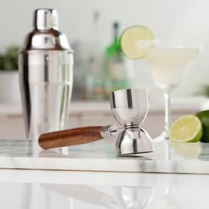 Stainless Steel Luxury Long Handle Bar <b>Jigger</b> Precision Cocktail <b>Measuring</b> Tool With Elegant Rope Design Balanced Accurate Pour - Product Image 3