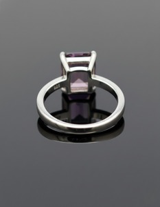 Anillo de boda de tamaño variable Vintage de Plata de Ley 925 hecho a mano, corte de cojín, ajuste de punta de piedra preciosa de ametrino Natural para aniversario - Product Image 5