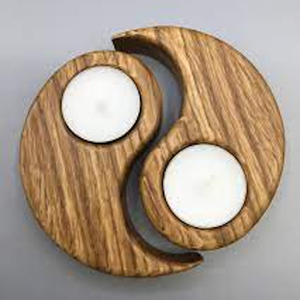 Portavelas de madera de estilo minimalista Diseño único en forma de ojo con nuevo grabado Tamaño pequeño para la decoración del restaurante del hotel en casa - Product Image 5