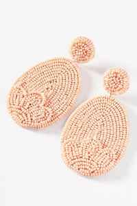 Pendientes de gota bordados con cuentas de semillas de leopardo hechos a mano de La India, accesorio de moda para fiesta - Product Image 6