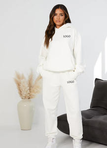 OEM Women's Activewear Hoodie Tracksuits Set Heavyweight Blank Stylish <b>Oversized</b> <b>Jogger</b> Winter Printed Loose Fit Stylish Hoodie - Product Image 2