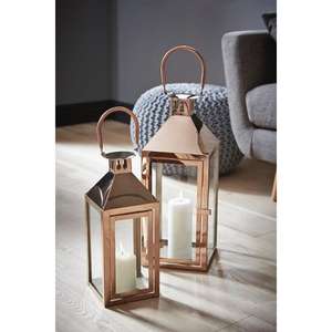 Ensemble familial de lanternes uniques de 3 lanternes suspendues et de vaisselle belles grandes et petites lanternes argentées et bougeoirs - Product Image 6