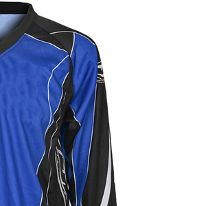 Camiseta de Paintball Azul y Negra de Manga Larga, Camiseta Deportiva de Poliéster, Personalizada, Resistente a la Luz y Transpirable - Product Image 4