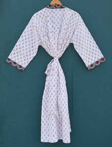 Vintage Unisex Kantha Chaqueta de algodón acolchado con estilo de invierno Kimono Robe Vestidos casuales hechos a mano-Venta al por mayor Ropa acolchada de algodón - Product Image 5