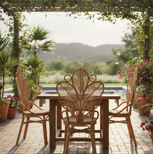 Sillas de Comedor de Ratán para Exteriores - Diseño Minimalista, Duraderas y Cómodas para Uso en Hoteles y Villas - Product Image 2