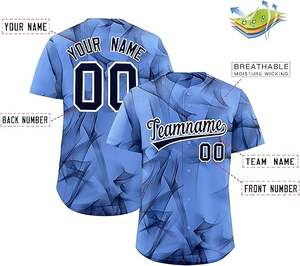 Camisetas de béisbol con botones personalizables para adultos, diseño único, características transpirables, ropa informal de fábrica, ropa de softball - Product Image 2