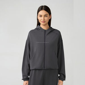 Chaqueta Cardigan Ligera con Capucha y Cremallera para Mujer, Top Deportivo Informal para Correr, Sudadera con Capucha de Talla Grande - Product Image 3