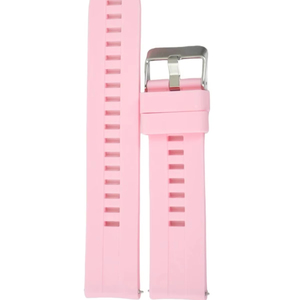 JD467 Unisex Sports <b>Watch</b> Band Lightweight Breathable Water-Resistant Pink Soft Silicone 20-22mm Stainless Steel Buckle <b>Watch</b> - Product Image 1