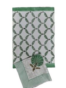 Juego de 6 servilletas y 6 tapetes florales de algodón indio con estampado de bloques de mano, 6 servilletas y 6 alfombrillas - Product Image 5