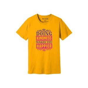 เสื้อยืดผ้าฝ้าย 100% พิมพ์ลายธีมความเมตตา น้ำหนัก 160-180 GSM มี 12 สีให้เลือก  รับออกแบบลายและตำแหน่งได้ตามต้องการ - Product Image 1