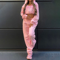 Aangepaste Dames Joggingbroek En Jogger Hoodies Set Plus Maat Tweedelige Kleding Streetwear Voor Dames Trainingspak Fabrikanten