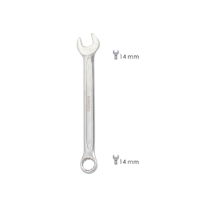 Chiave Combinata Plus 14x14 in Acciaio Cromo Vanadio DIN3113 - Product Image 2