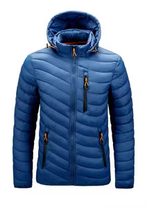 High Quality <b>Men's</b> Winter down Puffer <b>Jacket</b> with Hooded Collar Bubble Puffer Design Warm Woolen Fabric OEM Service Available - Product Image 6