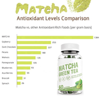 Complément Énergétique Végétalien pour la Perte de Poids, Antioxydants, Vitamines, Gommes au Thé Vert Matcha de Qualité Cérémoniale Pure, Marque Privée