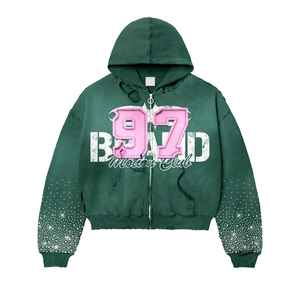 เสื้อฮู้ดและกางเกงวอร์มแนวสตรีท | ชุดวอร์มซักด้วยกรดสำหรับผู้ชายชุดวิ่งแบบมีฮู้ดสำหรับผู้ชาย | โรงงานผู้ผลิต - Product Image 4