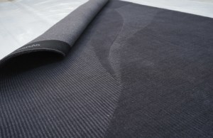 Alfombra de lana de telar manual con textura de rayas abstractas modernas, respetuosa con el medio ambiente, carbón para dormitorio, sala de estar, juego de decoración del hogar - Product Image 5