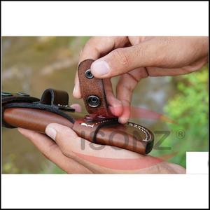 Étui pour couteaux de chasse en cuir véritable personnalisé fait à la main - Product Image 3