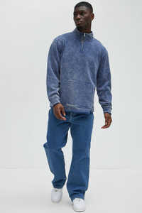 Sweat-shirts pour hommes de haute qualité 100% coton, logo personnalisé brodé, streetwear, uni, effet délavé, coupe ample, poids lourd 380 - Product Image 2