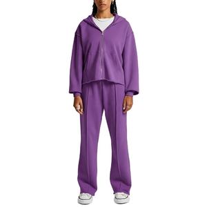 Conjunto Deportivo de Invierno para Mujer de Primera Calidad, con Capucha, Corte Regular, Ropa Deportiva Transpirable, Lisa, con Logotipo Personalizado de Fábrica - Product Image 5