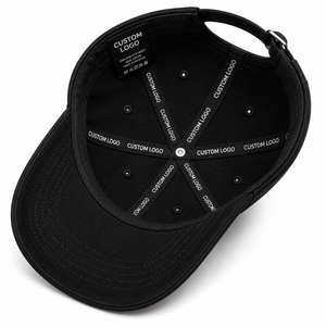Gorra de Béisbol Negra con Logotipo Personalizado, Bordado 3D en el Panel Frontal, Patrón de Letras, Correa Ajustable, Estilo Dad Hat para Promoción de Marca - Product Image 5