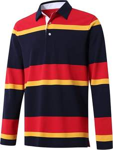 เสื้อโปโลสำหรับผู้ชาย, เสื้อโปโลแขนยาวแห้งพอดีตัวลำลองคอปก - Product Image 5