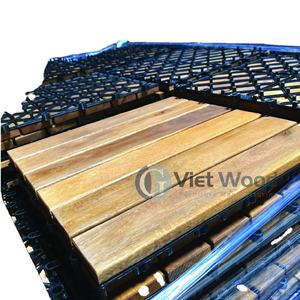 Baldosas de Madera de Acacia de Vietnam Contemporáneas, Impermeables, de 12 mm, Cuadradas, Antideslizantes, para Terraza, con Sistema de Encaje - Product Image 2