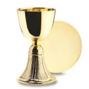 镀金圣杯配Paten或Ciborium圣杯宗教教堂圣杯镀金天主教基督教