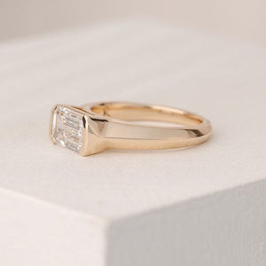 Exclusivo anillo de moissanita de corte brillante redondo de lujo de 2 quilates en oro blanco/amarillo/rosa de 10K y precio al por mayor - Product Image 4