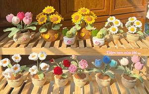 Flor de hilo de punto decoración de ganchillo hecha a mano Vietnam 99GD gran oferta 2025 para fiesta de boda y exhibición de oficina en casa - Product Image 2