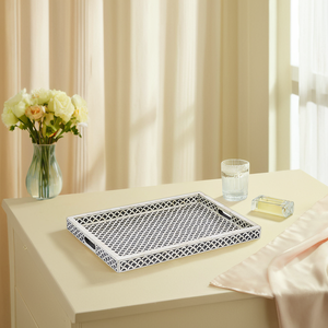Maximus International - Bandeja Decorativa de Resina Hecha a Mano con Incrustaciones de Patrones Sólidos, Decoración de Lujo para el Hogar, Estilo Art Deco, Juego de Varias Piezas - Product Image 5