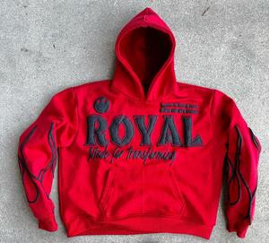 Sweat à capuche personnalisé streetwear 3D brodé pour l'hiver, 100% coton, 450 500 600 GSM, pull-over, ourlet brut, pour homme - Product Image 6