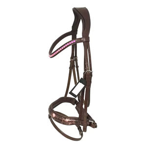 Fancy Handcrafted Premium Leather Horse Brida con Roper Reins Forma anatómica y suave acolchado ajustable con 5 "Bit - Product Image 3