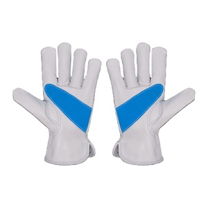 Palm Patch Cowhide Grain Leather Safety <b>Gloves</b> Heavy Duty Soft Comfortable Anti-Slip General Purpose Spark Resistant for - Product Image 5