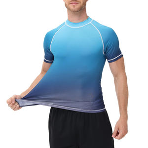 Séchage rapide meilleure qualité plaine Rash Guard à manches courtes Rush Guard pour hommes Rash Guards hiver élégant personnalisé blanc de haute qualité - Product Image 1