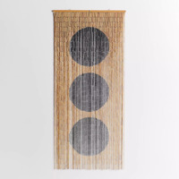 Bambou perlé rideau luxe style naturel fenêtre rideaux stores pour café restaurant décor
