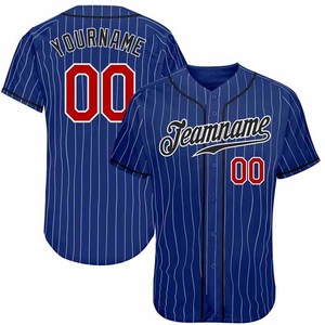 Custom Heat-Transfer Printed Baseball Jerseys Unisex Anti-UV 100% Polyester Team Numbers Short Sleeve V-neck 260g Sports - Product Image 1