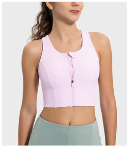 Soutien-gorge de sport pour femme à maintien élevé, bretelles croisées, doux et respirant, pour le yoga, le fitness, l'entraînement, avec logo frontal, excellent rapport qualité-prix - Product Image 4