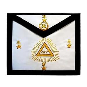 Vente en gros d'usine, régalia maçonnique du Rite Écossais du 17e degré, personnalisée, brodée à la main, en cuir d'agneau, carrée, légère - Product Image 4